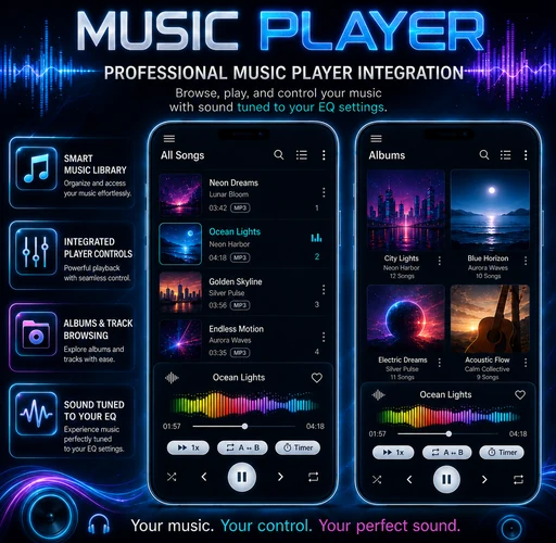 UNIFY EQ integrated local music player and library