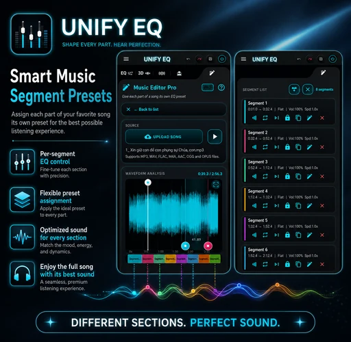UNIFY EQ smart music segment presets