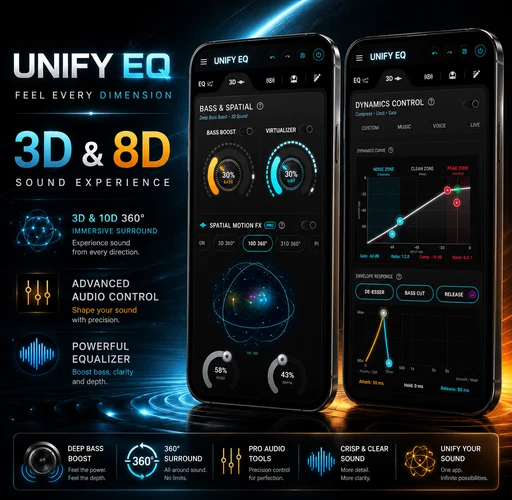 UNIFY EQ 3D and 8D spatial sound effects