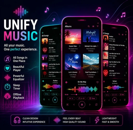 UNIFY music library and player interface