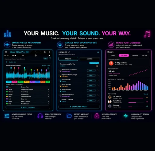 UNIFY sound profiles, smart preset assignment and listening history